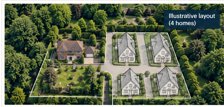 Illustrative four-home joint venture development